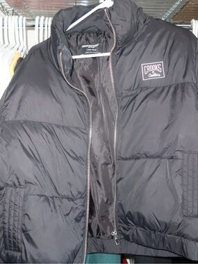 Crooks & Castles Black Quilted Puffer Jacket